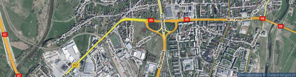 Zdjęcie satelitarne Sybiraków ul.